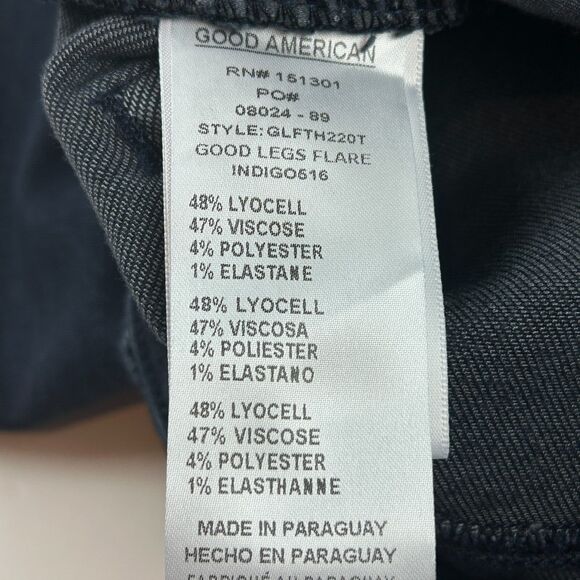 Good American Good Legs Flare Jeans GLFTH220T Indigo516 Size 15 NWT - Picture 4 of 11